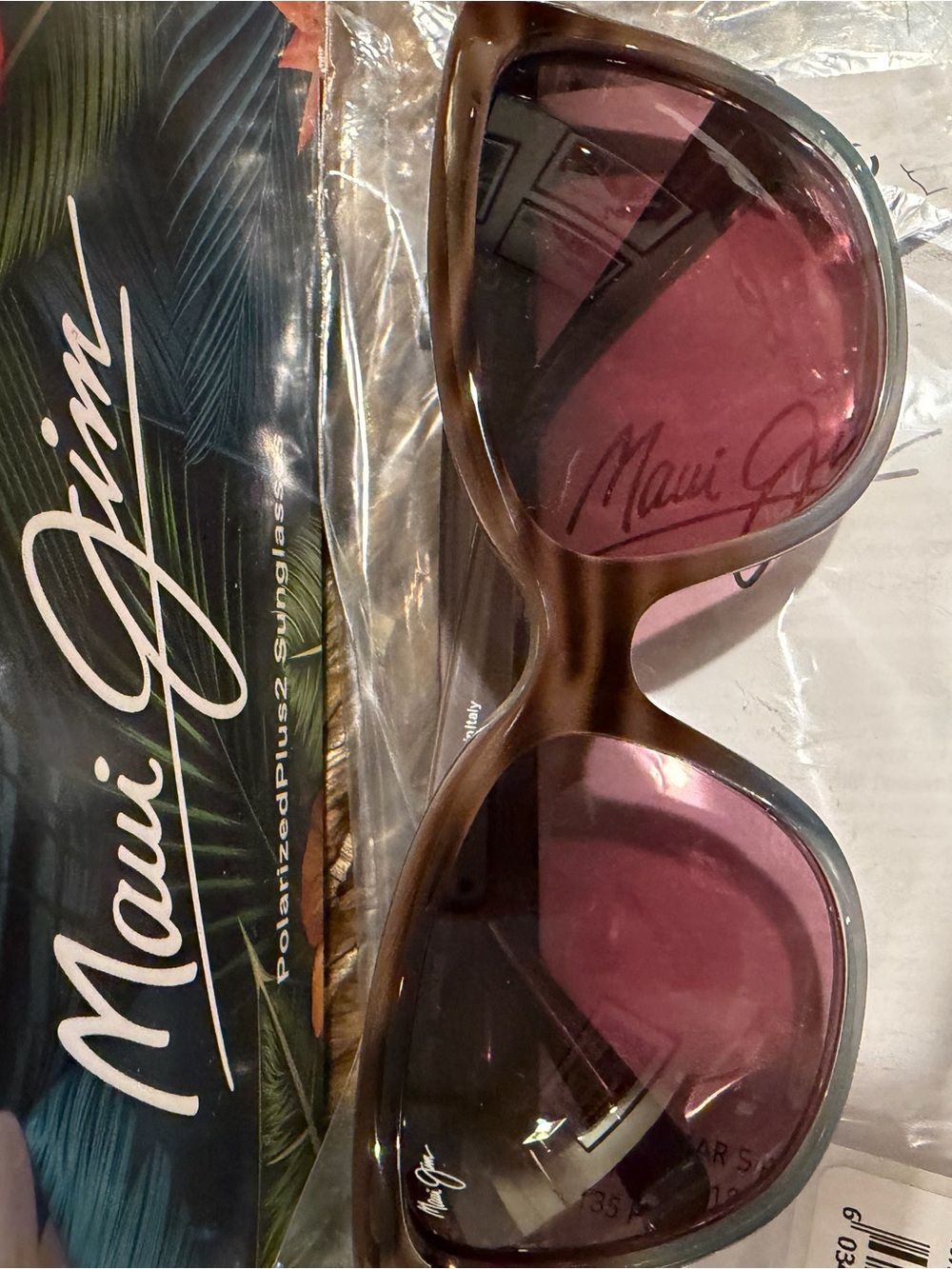 NWT Maui Jim Starfish RS744-22B Sandstone Blue Maui Rose Polarized
